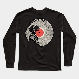 Music Girl and Forest Silence Vinyl Long Sleeve T-Shirt